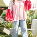  Lilly Plus Size Floral Long Sleeve Blouse