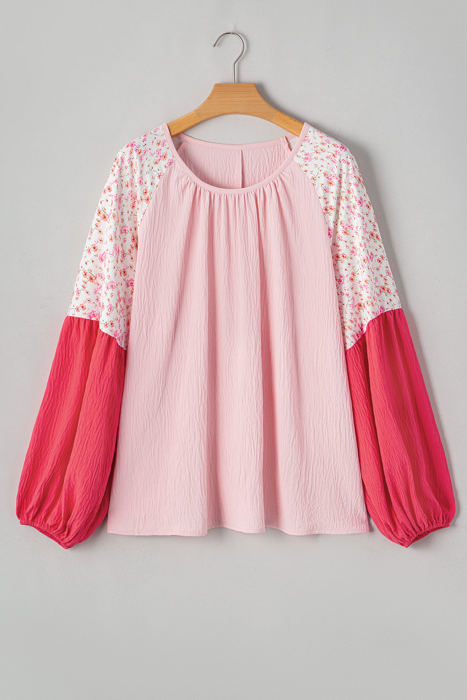 Lilly Plus Size Floral Long Sleeve Blouse