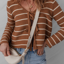  Lilly Striped Knit Cardigan Sweater