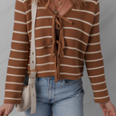  Lilly Striped Knit Cardigan Sweater