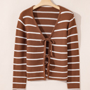  Lilly Striped Knit Cardigan Sweater