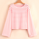  Lilly Textured Contrast Dropped Long Sleeve Top