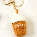  Lily Crochet Coffee Pendent Keychain
