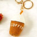  Lily Crochet Coffee Pendent Keychain