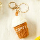  Lily Crochet Coffee Pendent Keychain