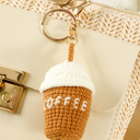  Lily Crochet Coffee Pendent Keychain