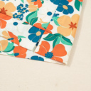  Lily Print Bracelet Sleeve Blouse