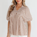  Lina Short Puff Sleeve Blouse