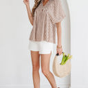  Lina Short Puff Sleeve Blouse