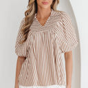  Lina Short Puff Sleeve Blouse