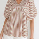  Lina Short Puff Sleeve Blouse