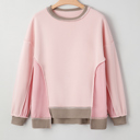  Lina Waffle Patchwork Oversize Sweatshirt