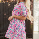  Lindsey Floral Short Sleeve Loose Dress