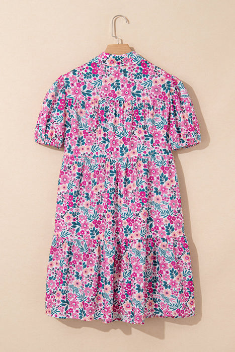 Lindsey Floral Short Sleeve Loose Dress