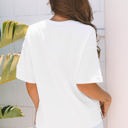  Lisa Layered Star Patched Half Sleeve Loose Top
