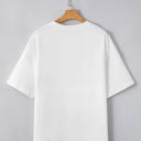  Lisa Layered Star Patched Half Sleeve Loose Top