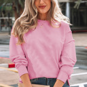 Pink Large Liv Drop Shoulder Baggy Pullover