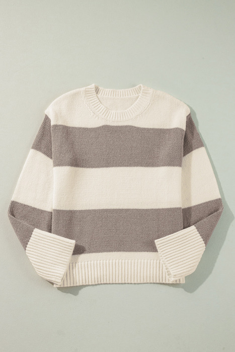 Livia Colorblock Loose Pullover Sweater