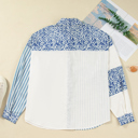  Livia Striped Patchwork Casual PLUS Shirt