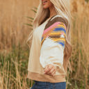  Logan Aztec Patchwork Raglan Pullover Sweatshirt