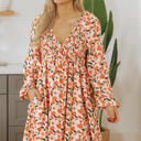  Lola Floral Bubble Sleeve Babydoll Dress