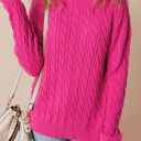 Rose Red Medium Lola High Drop Shoulder Sweater