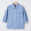 Myosotis Large Londyn Bracelet Sleeve Chambray Shirt