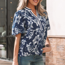  Lorelei Sleeve Striped Trim Blouse