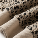  Lottie Ribbed Trim Print Long Sleeve Top