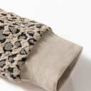  Lottie Ribbed Trim Print Long Sleeve Top