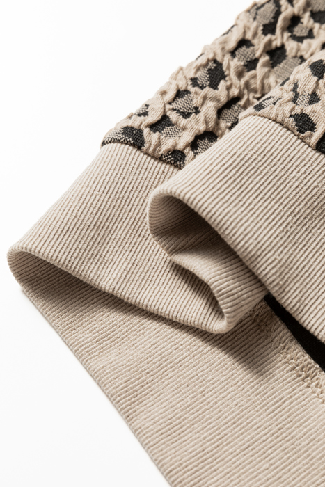 Lottie Ribbed Trim Print Long Sleeve Top