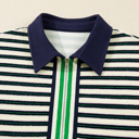  Louisa Contrast Collar Zip Long Sleeve Top