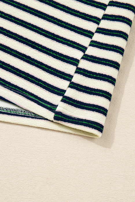 Louisa Contrast Collar Zip Long Sleeve Top