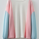  Louise Color Block Corded Long Sleeve Top