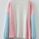  Louise Color Block Corded Long Sleeve Top