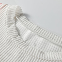  Louise Color Block Corded Long Sleeve Top