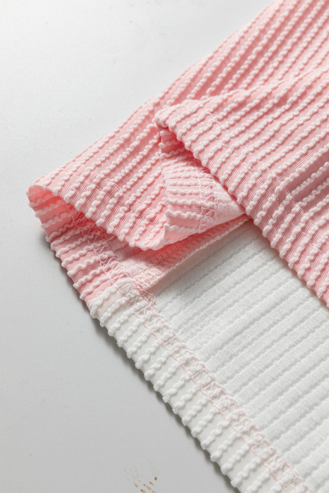 Louise Color Block Corded Long Sleeve Top