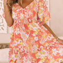  Louise Wide Flutter Sleeve Floral Dress