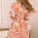  Louise Wide Flutter Sleeve Floral Dress