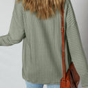  Lucia Ribbed Texture Button Up Shacket