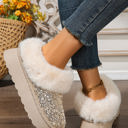  Lucia Sequin Thick Sole Snow Boots