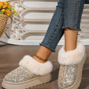  Lucia Sequin Thick Sole Snow Boots