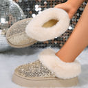  Lucia Sequin Thick Sole Snow Boots