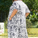  Luciana Plus Size Floral Bow Detail Midi Dress