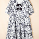  Luciana Plus Size Floral Bow Detail Midi Dress