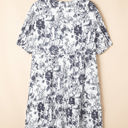  Luciana Plus Size Floral Bow Detail Midi Dress