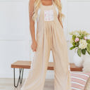  Luciana Ribbed Side Pocket Wide Leg Jumpsuit