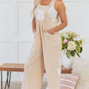  Luciana Ribbed Side Pocket Wide Leg Jumpsuit