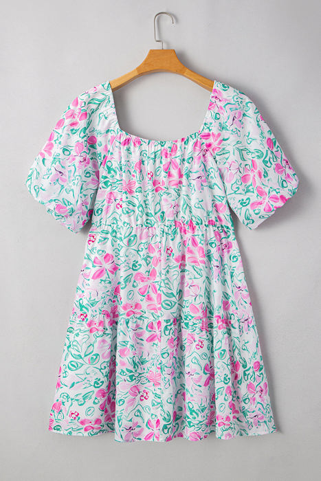 Lucille Plus Size Floral Ric-rac Trim Dress
