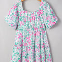  Lucille Plus Size Floral Ric-rac Trim Dress
